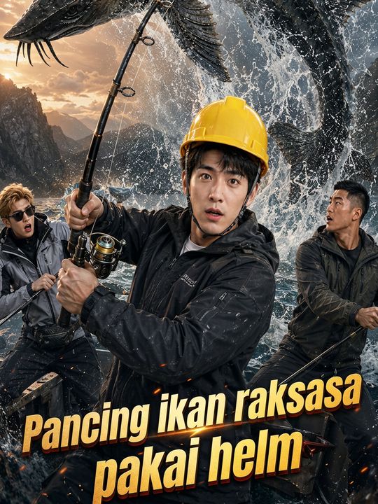 Pancing ikan raksasa pakai helm