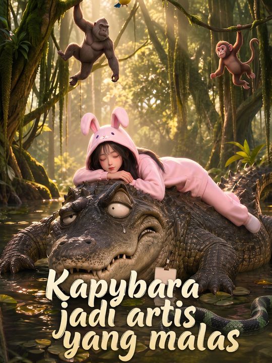 Kapybara jadi artis yang malas