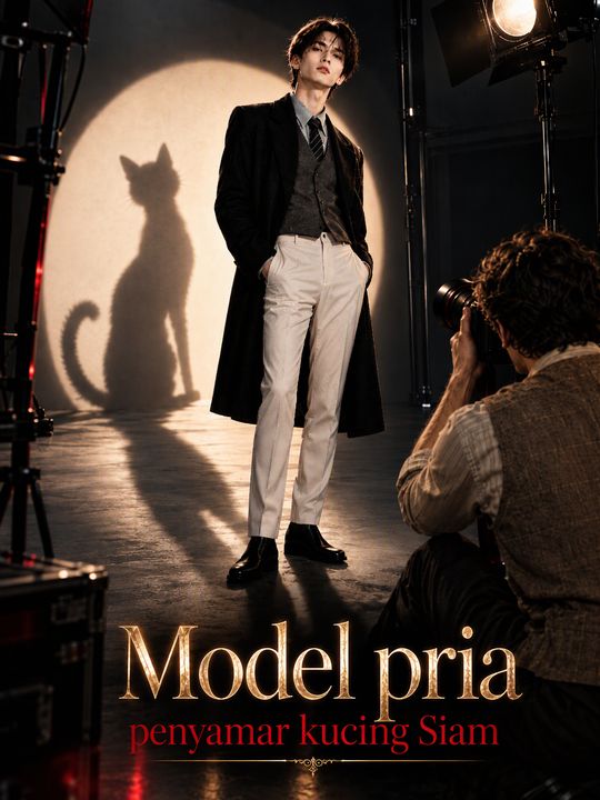 Model pria penyamar kucing Siam