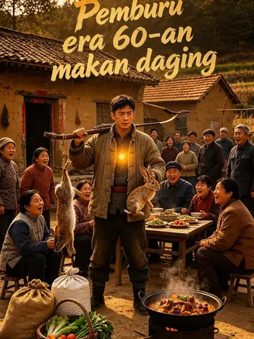 Pemburu era 60-an makan daging
