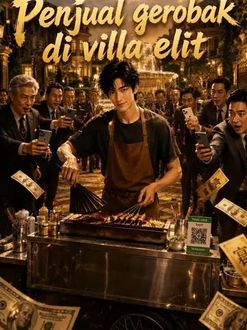 Penjual gerobak di villa elit
